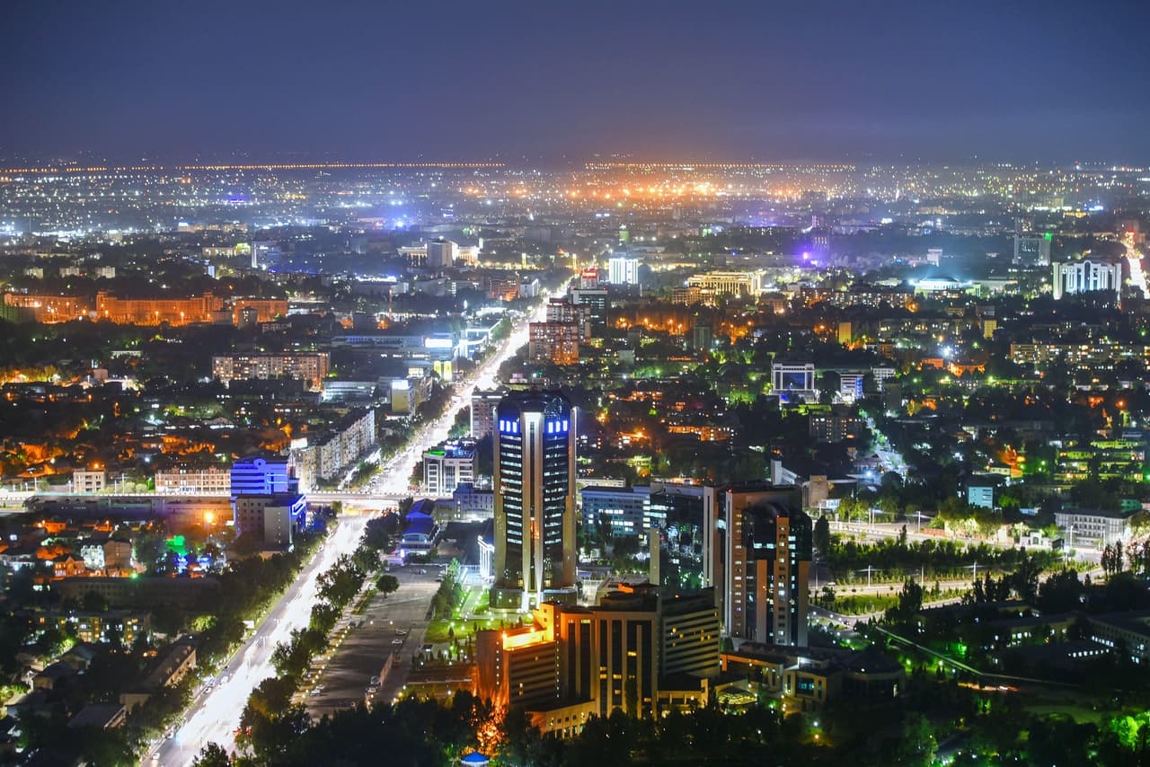 A wide view across Tashkent, Uzbekistan